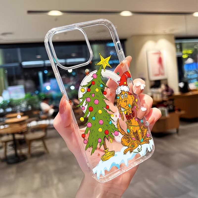 Computer Case - Transparente Handyhülle mit Welpen-Weihnachtsthema für iPhone